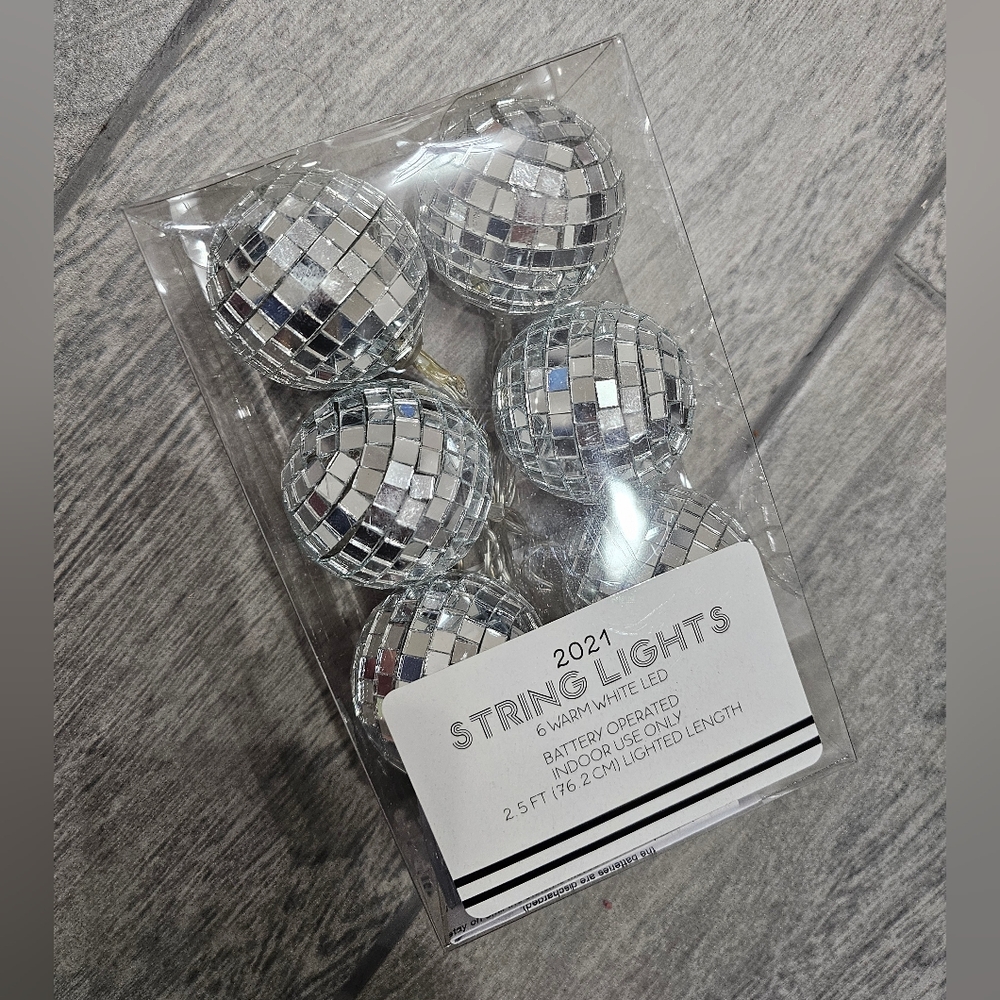 2021 New Year Disco Ball String Lights
